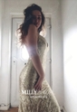 Mermaid V-neck Backless Sparkly Sequin Prom Dresses