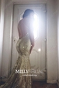 Mermaid V-neck Backless Sparkly Sequin Prom Dresses