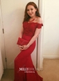 Mermaid Chiffon Off-the-shoulder Prom Dresses With Appliques