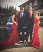 Mermaid Off-the-shoulder Satin Prom Dresses With Split