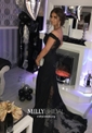 Mermaid Stretch Crepe Off-the-shoulder Prom Dresses With Appliques