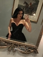 Black Ball Gown Strapless Tulle Prom Dresses With Beading