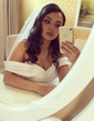 Ball Gown/Princess Off-the-shoulder Satin Sweep Train Wedding Dresses With Ruffles