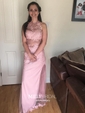 Mermaid Scoop Neck Tulle Prom Dresses With Appliques
