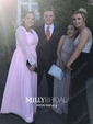 A-line V-neck Floor-length Chiffon Prom Dresses With Appliques