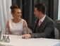 Ball Gown/Princess Off-the-shoulder Lace Taffeta Court Train Wedding Dresses With Pockets