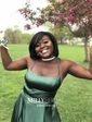 A-line Scoop Neck Satin Prom Dresses With Ruched