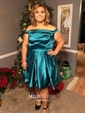 Elegant Skater Satin Asymmetrical Homecoming Dresses