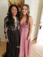 Black A-line Illusion Chiffon Tulle Prom Dresses With Appliques