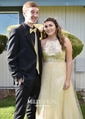A-line Scoop Neck Tulle Prom Dresses With Appliques