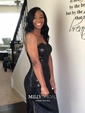 Black Mermaid Strapless Sparkly Sequin Prom Dresses