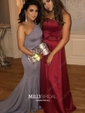 Mermaid One Shoulder Jersey Long Sleeves Modest Prom Dresses