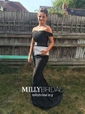 Mermaid Stretch Crepe Off-the-shoulder Prom Dresses With Appliques
