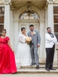 Ball Gown/Princess V-neck Tulle Sweep Train Wedding Dresses With Appliques Lace