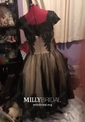Ball Gown Square Neck Tulle Prom Dresses With Appliques