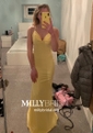 Black Sheath/Column Cowl Neck Floor-length Jersey Prom Dresses