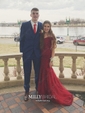 Mermaid Off-the-shoulder Tulle Prom Dresses With Appliques