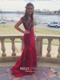 Mermaid Off-the-shoulder Tulle Prom Dresses With Appliques