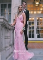 Mermaid V-neck Sparkly Sequin Prom Dresses