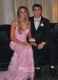 Trumpet/Mermaid Sweep Train V-neck Tulle Sequins Prom Dresses