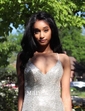 Mermaid V-neck Backless Sparkly Sequin Prom Dresses