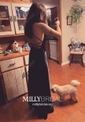 Sheath/Column Cowl Neck Ankle-length Satin Prom Dresses