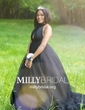 Black Ball Gown High Neck Tulle Backless Cut Out Prom Dresses