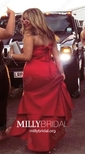Red Mermaid Strapless Satin Ruffle Tiered Prom Dresses