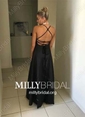 Sheath/Column Cowl Neck Ankle-length Satin Prom Dresses