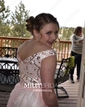 Princess Off-the-shoulder Tulle Floor-length Beading Prom Dresses