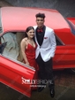 Sheath/Column V-neck Backless Floor-length Satin Prom Dresses