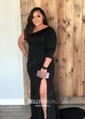 Mermaid One Shoulder Jersey Long Sleeves Modest Prom Dresses