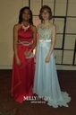A-line Illusion Floor-length Chiffon Prom Dresses With Appliques