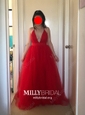 Black A-line V-neck Floor-length Tulle Prom Dresses With Split