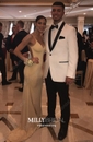 Sheath/Column V-neck Jersey Backless Prom Dresses With Ruched