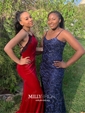 Mermaid Scoop Neck Velvet Prom Dresses With Appliques