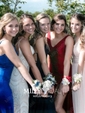 Sheath/Column Scoop Neck Satin Prom Dresses With Ruched