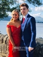 Mermaid Off-the-shoulder Tulle Prom Dresses With Appliques