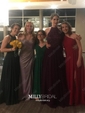 Ball Gown High Neck Tulle Cut Out Prom Dresses With Beading