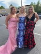 Mermaid Strapless Tulle Beaded Prom Dresses