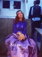 Ball Gown Illusion Satin Two Piece Prom Dresses With Appliques