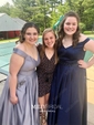 Ball Gown Off-the-shoulder Satin Prom Dresses With Beading