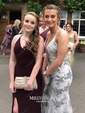 Mermaid V-neck Sparkly Sequin Prom Dresses
