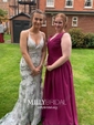 Mermaid V-neck Sparkly Sequin Prom Dresses