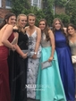 Mermaid V-neck Sparkly Sequin Prom Dresses
