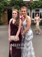 Mermaid V-neck Sparkly Sequin Prom Dresses