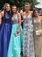 Mermaid V-neck Sparkly Sequin Prom Dresses