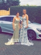 Mermaid V-neck Sparkly Sequin Prom Dresses