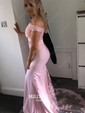 Mermaid Stretch Crepe Off-the-shoulder Prom Dresses With Appliques