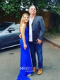 Sheath/Column V-neck Jersey Backless Prom Dresses With Ruched